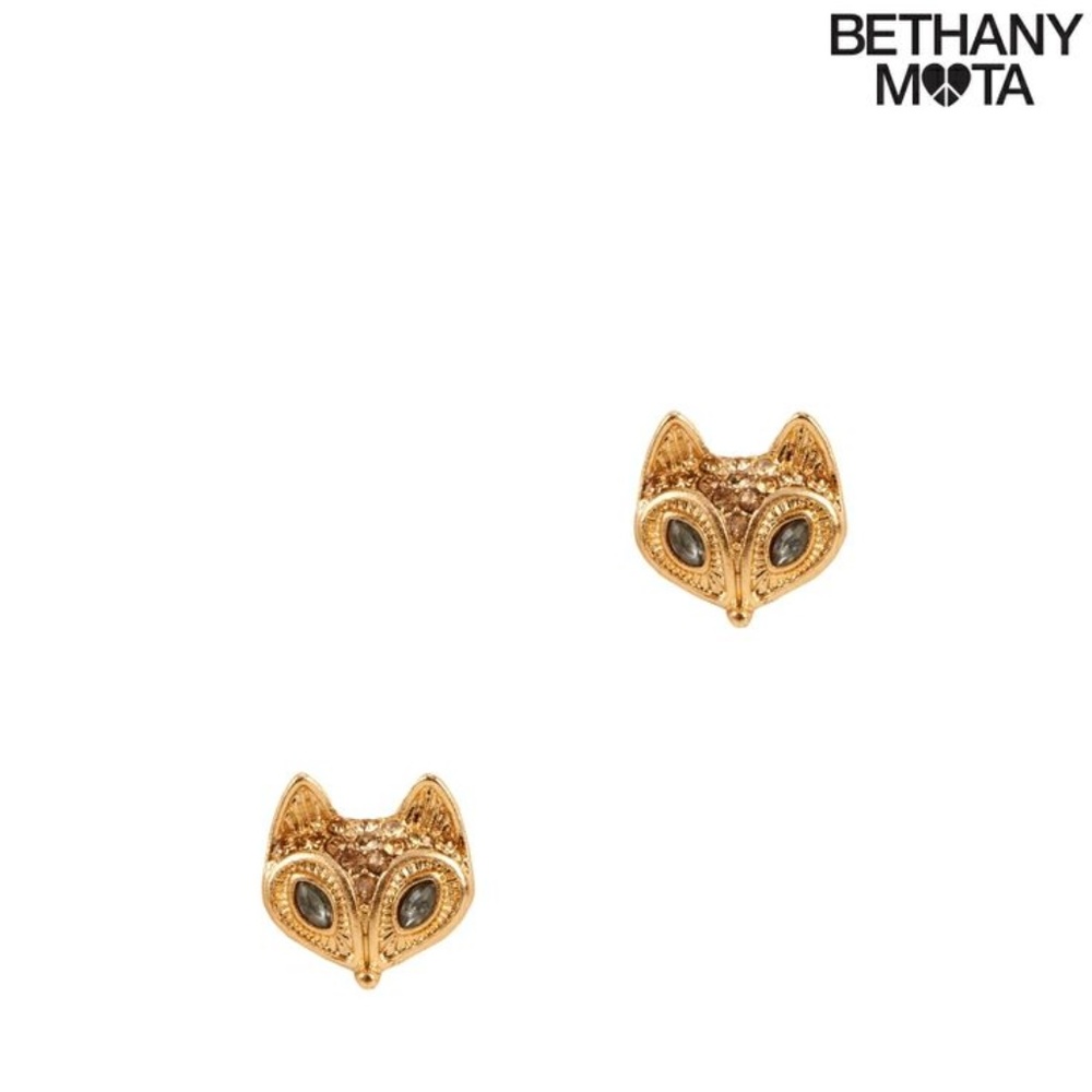 Gold Fox earrings